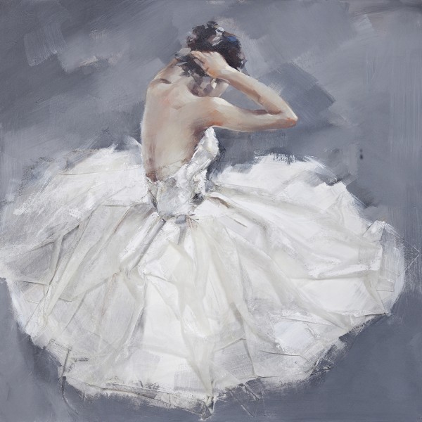 Wandbild BALLERINA 2, handgemalt, in Acrylfarben