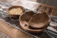 Schalen / Teakholz-Schalen, 3-teiliges Set