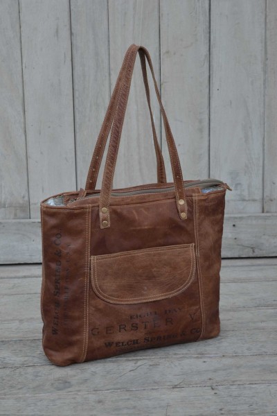Henkeltasche / Vintage-Ledertasche NR.3